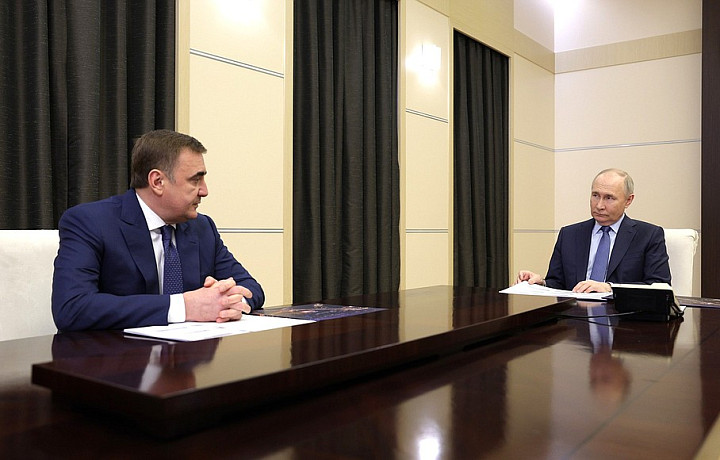 Путин встретился с тульским губернатором Алексеем Дюминым