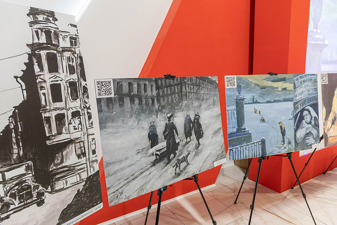 В Туле открылась выставка детских рисунков, посвященная 80-летию полного освобождения Ленинграда от фашистской блокады