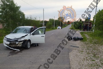 Десятилетний мальчик на мопеде врезался в автомобиль Lada в Белевском районе