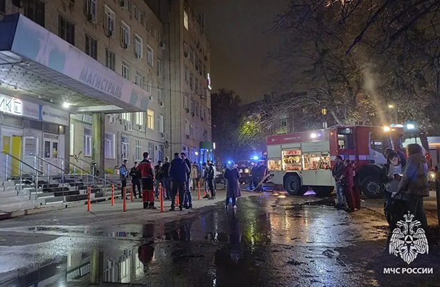 В здании на Болдина в Туле выгорело 24 квадратных метра в серверной на 5 этаже