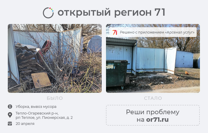 В Тульской области за неделю с помощью портала «Открытый регион» решена 661 проблема