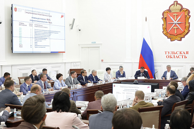 Уровень достижения нацпроектов в Тульской области превысил 98%