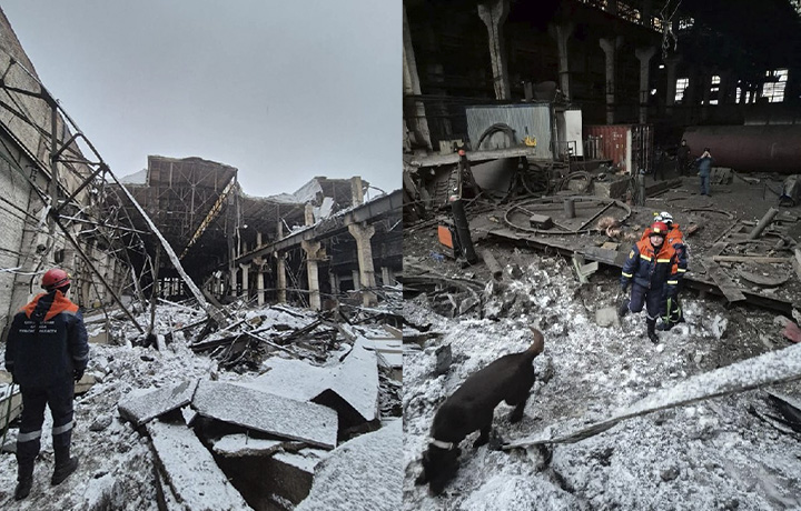 Погибшего рабочего нашла собака: спасатели показали последствия ЧП в Узловой