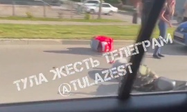 В Туле на улице Болдина сбили мотоциклиста