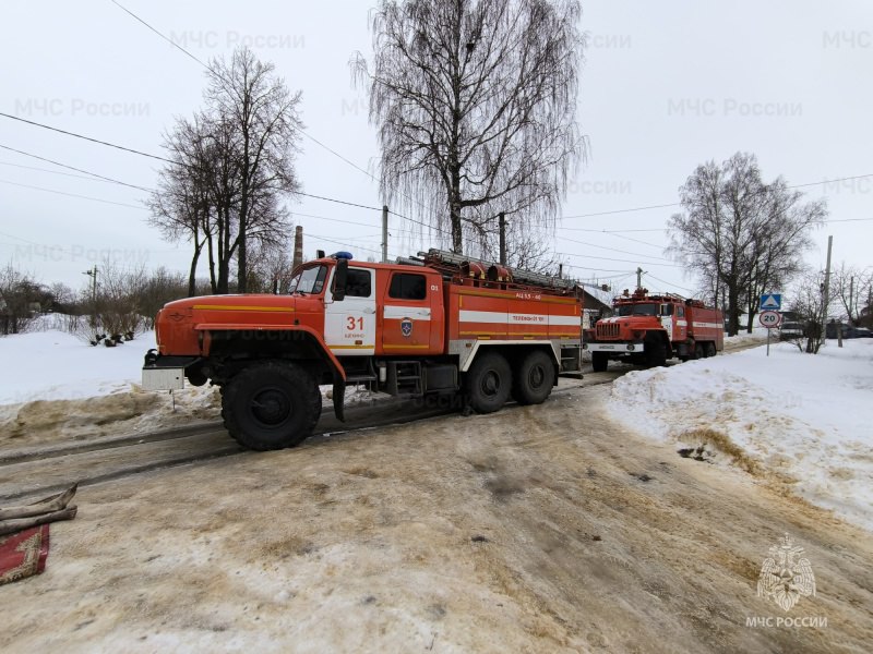 В доме в Щекино Тульской области при пожаре погиб мужчина