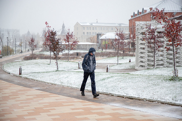 29 декабря в Туле небольшой снег и похолодает до -6 градусов