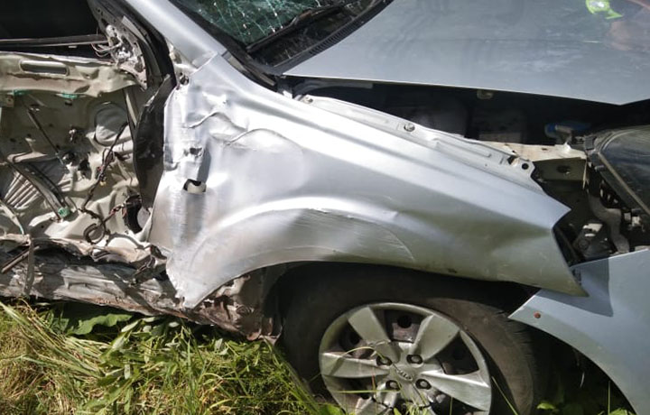 В Суворове женщина-водитель на «Киа» опрокинулась в кювет