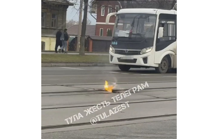 Администрация Тулы прокомментировала частое возгорание трамвайных рельсов