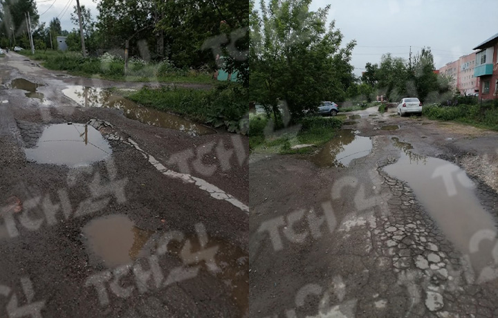 Туляки пожаловались на состояние дороги в поселке Хомяково