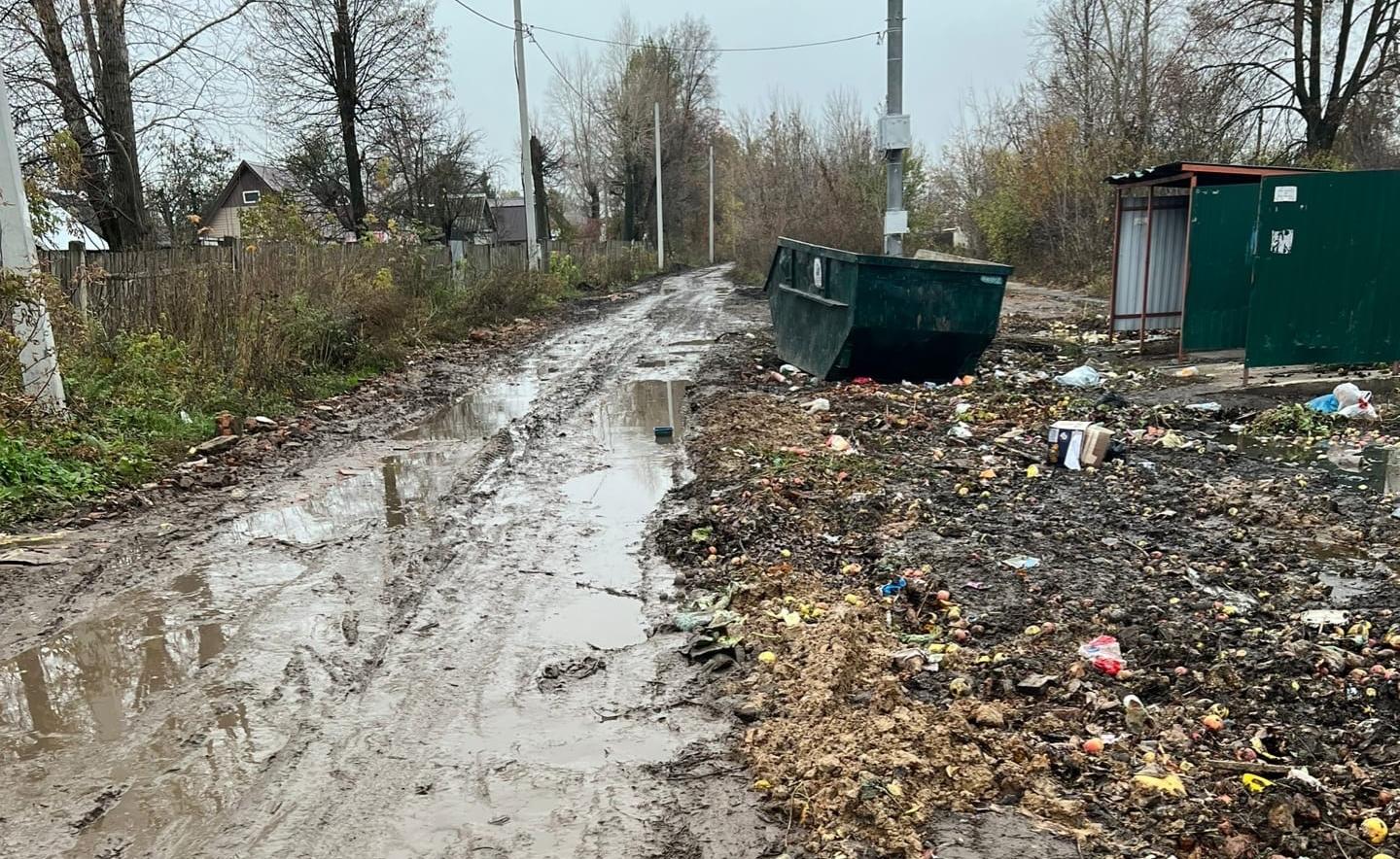Жители Новомосковска пожаловались на состояние мусорной площадки