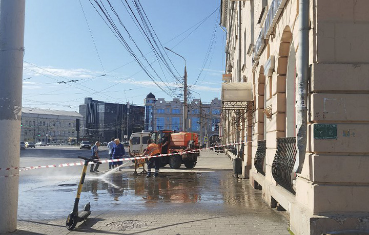 В доме на улице Советской в Туле обвалилась часть балкона