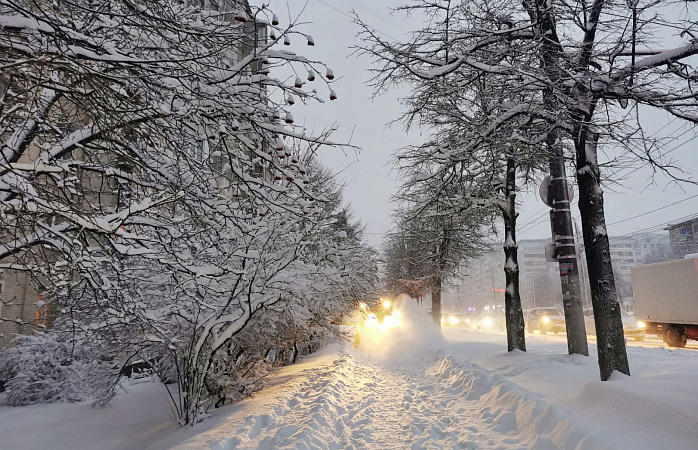 В Тульской области ликвидируют последствия снегопада