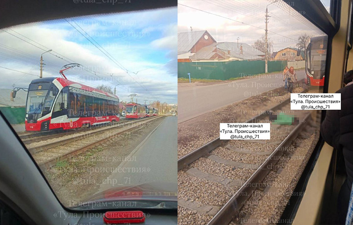 Трамваи встали в тульском Мясново из-за женщины на рельсах