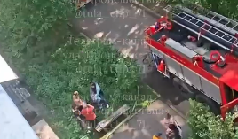 В жилом доме на Полюсной улице в Туле произошел пожар