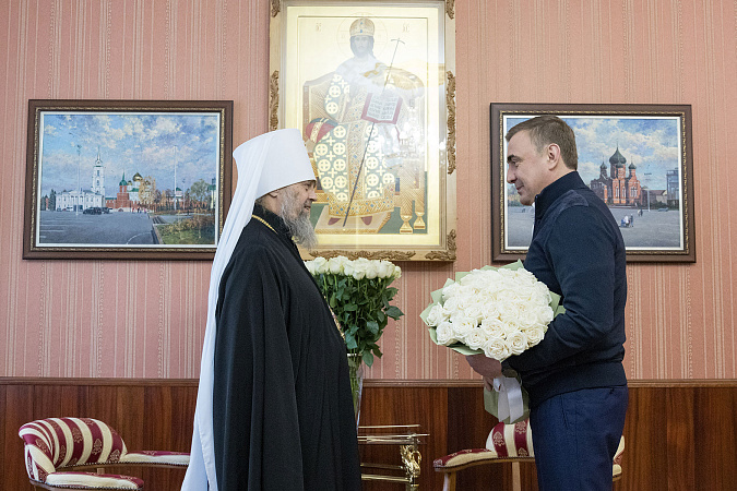 Алексей Дюмин встретился с митрополитом Тульским и Ефремовским Алексием