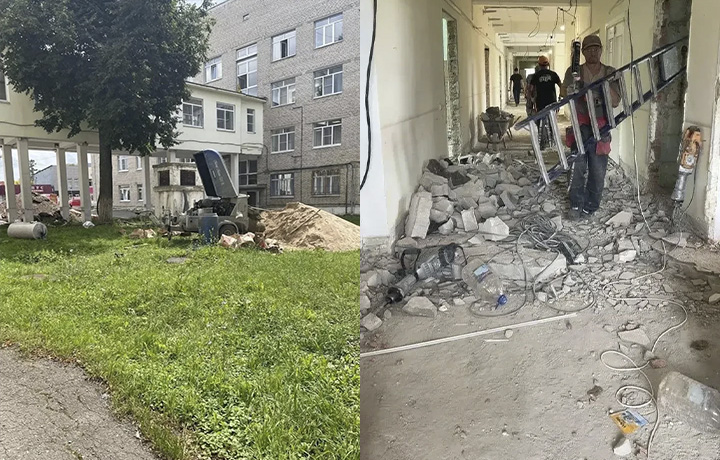 В Узловой начался капитальный ремонт терапевтического корпуса больницы