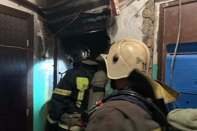 В жилом доме Новомосковска произошел пожар