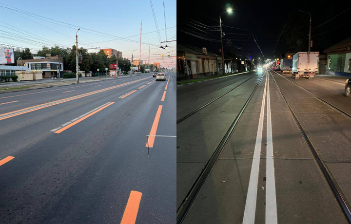 Дорожную разметку обновят на 150 улицах Тулы