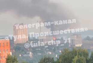 Туляки заметили сильный пожар в районе улицы Генерала Маргелова