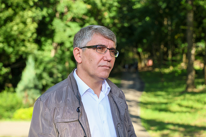 Дмитрий Миляев проконтролировал благоустройство Платоновского парка в Туле