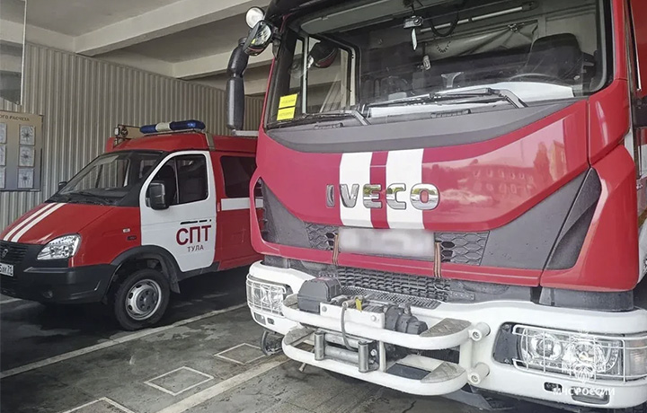 Спасатели потушили пожар на улице Плеханова в Туле