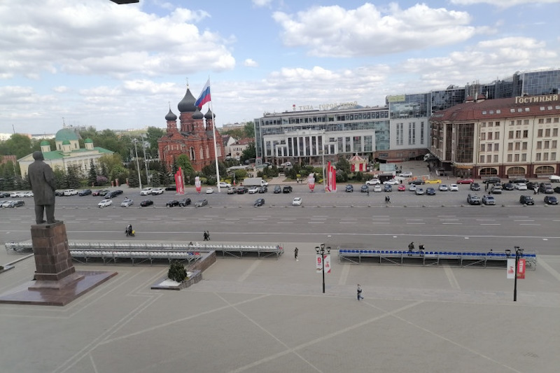 На парковке на площади Ленина в Туле запретят въезд и выезд с улицы Советской