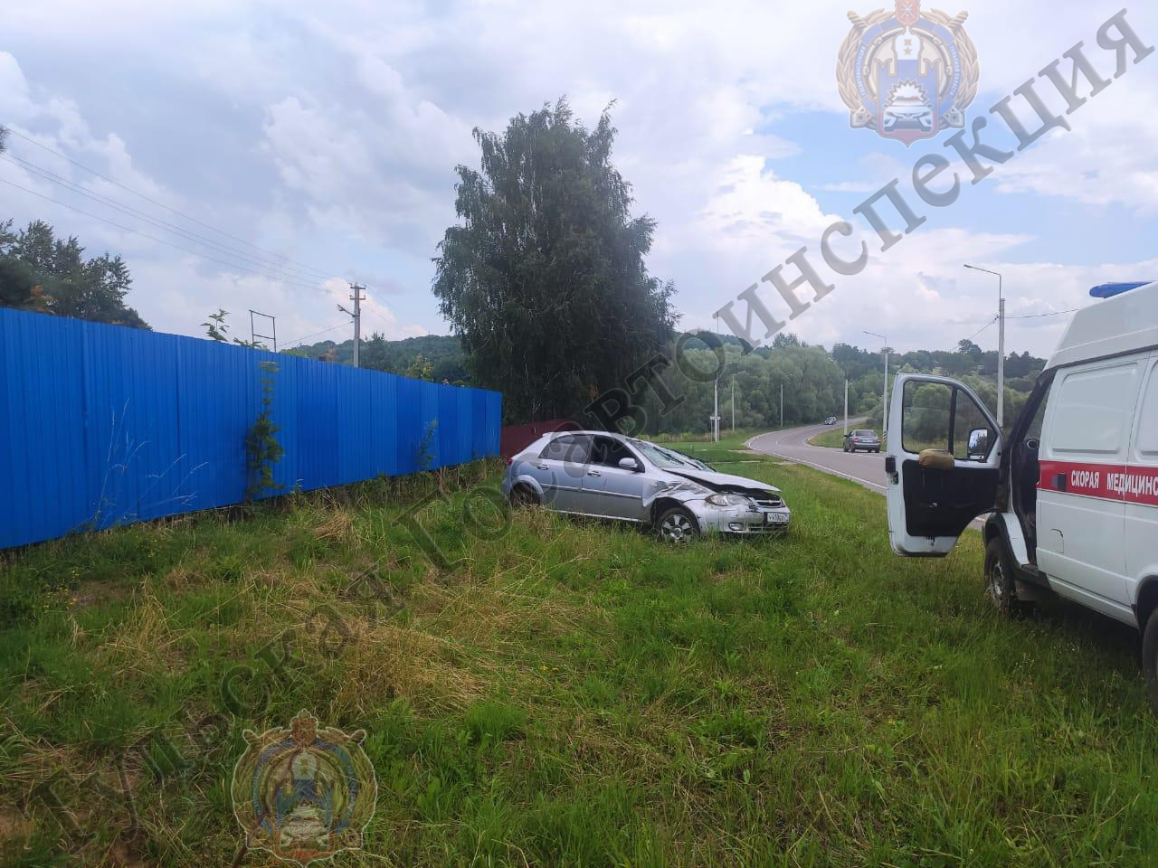 Автомобиль Chevrolet Lacetti Klan съехал в кювет в Щекинском районе