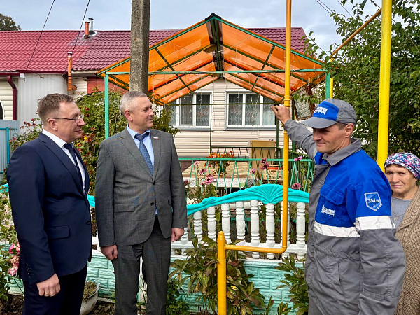 В поселке Совхозный Белевского района введен в эксплуатацию новый газопровод