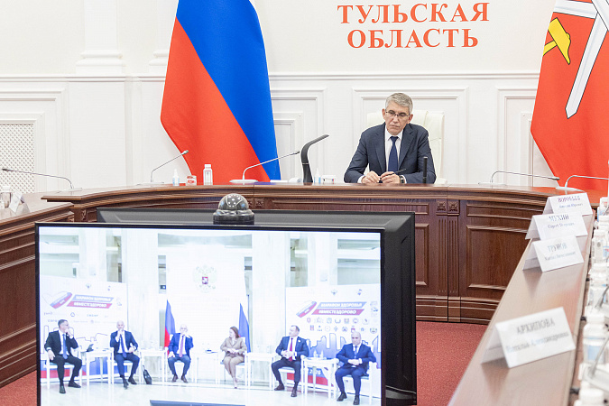 Губернатор Миляев представил опыт Тульской области на всероссийском телемарафоне