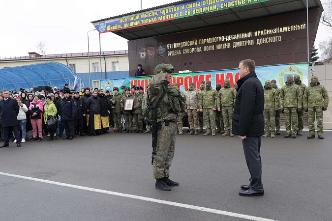 Губернатор Тульской области проводил мобилизованных к месту выполнения боевых задач