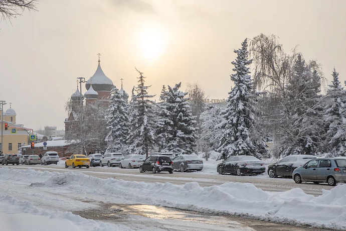 Утром 17 февраля Тула встала в семикилометровых автомобильных пробках
