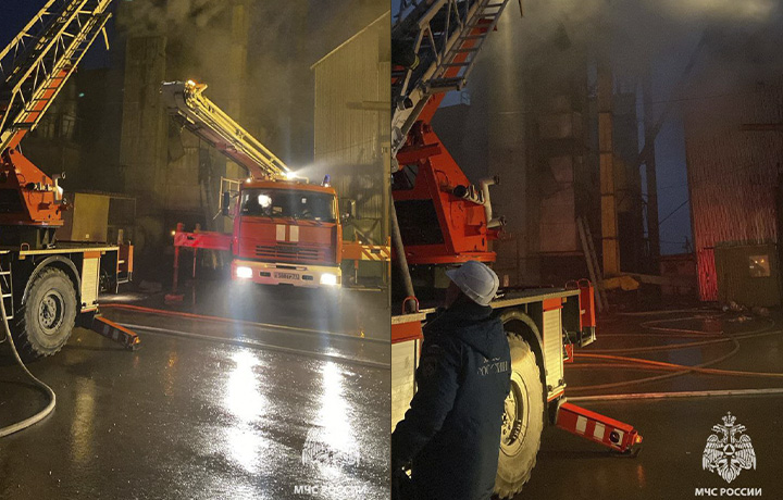 В Щекинском районе спасатели потушили пожар в хранилище семян