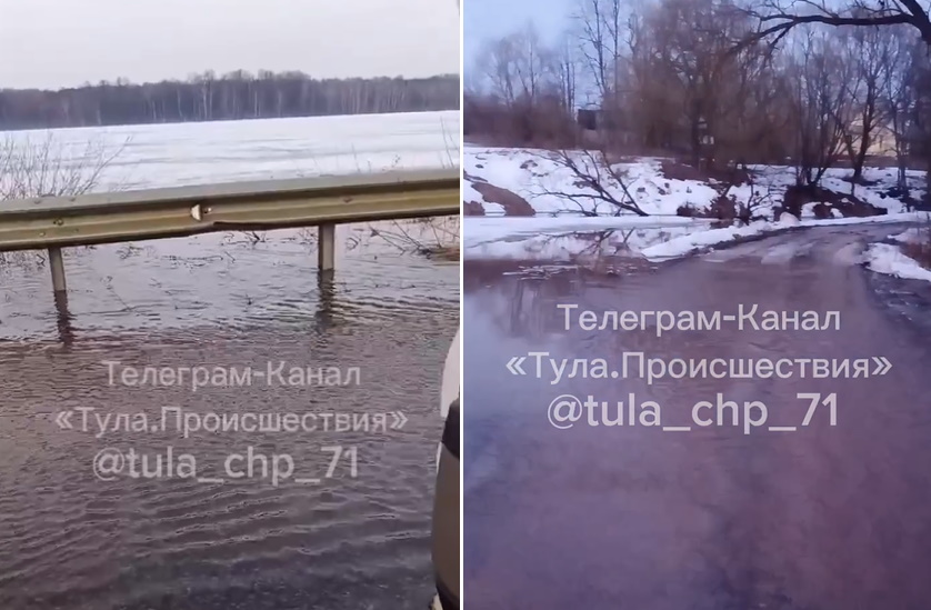 В Ясногорском районе затопило дороги в двух селах