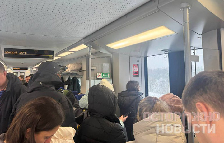 Поезд «Ласточка» Москва–Курск застрял под Тулой из-за метели