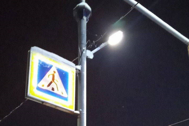 ﻿На двух пешеходных переходах в Туле установили дополнительное освещение