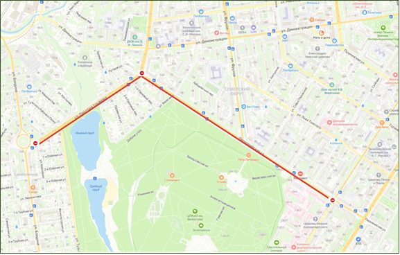 В Туле 13 августа ограничат стоянку и движение транспорта на улицах Первомайской и Дмитрия Ульянова