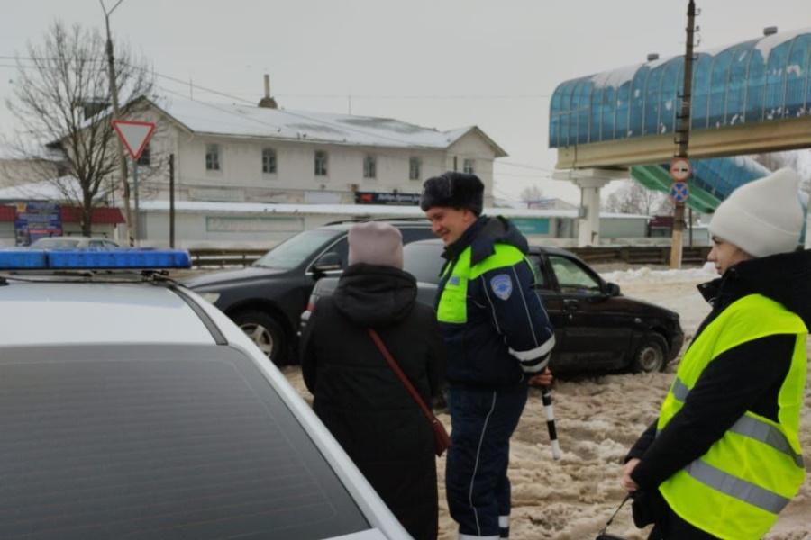 ﻿За час рейда инспекторы ДПС оштрафовали четырех пешеходов в Плавске