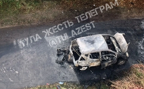 В Туле в поселке Косая Гора на улице Прогресс сгорела машина
