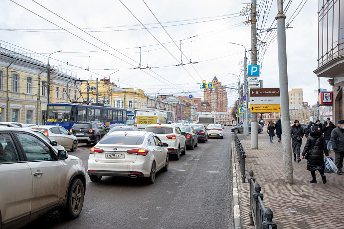 23 ноября утренние автомобильные пробки в Туле составили около десяти километров