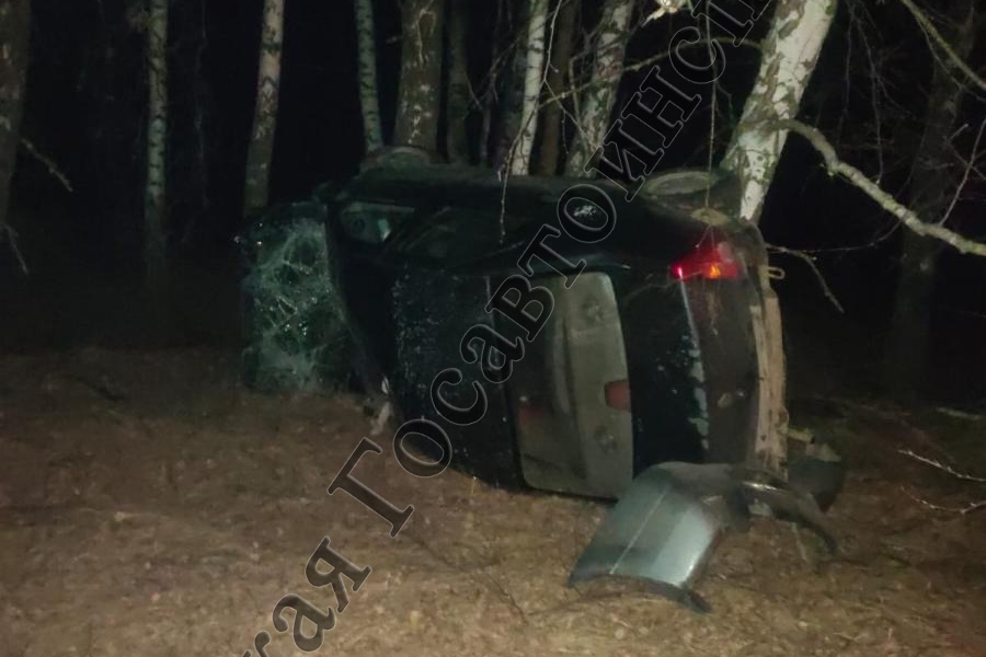 На трассе "Тула – Белев" опрокинулся автомобиль Renault: водителя госпитализировали