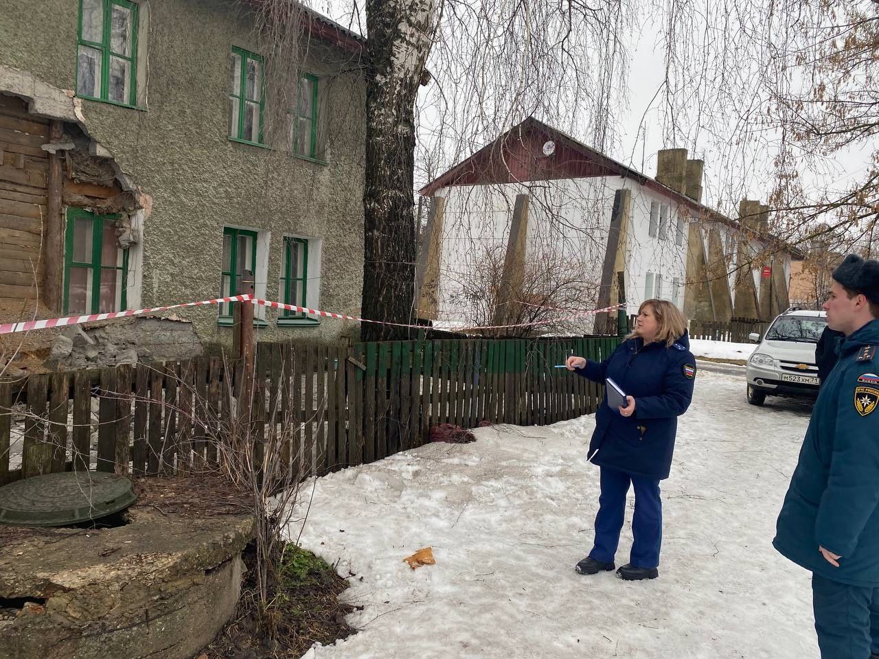 Тульская прокуратура инициировала проверку обрушения стены исторического дома в Богородицке