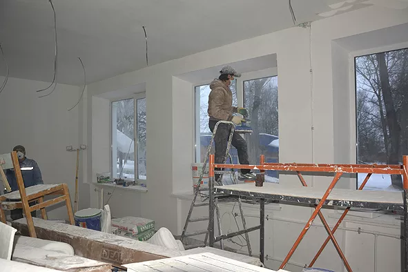 В Дубне продолжается капремонт взрослой поликлиники