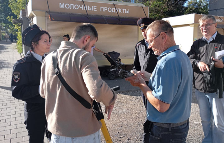 В Туле оштрафовали двух нарушителей на электросамокате