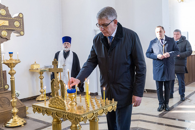 Дмитрий Миляев посетил литию по погибшим воинам в тульском храме иконы Божией Матери «Утоли моя печали»