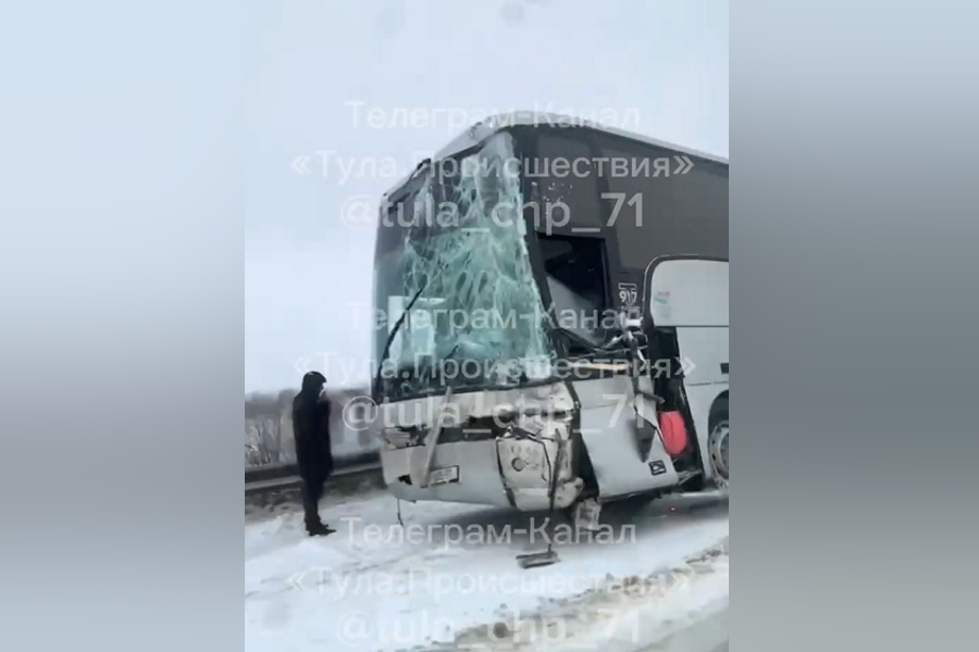 На трассе М-4 в Веневском районе произошло массовое ДТП — ТСН 24