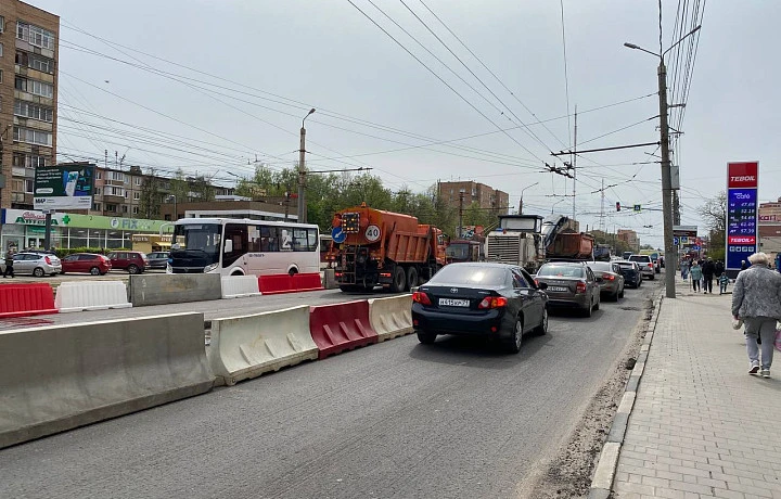 На ремонтируемом участке проспекта Ленина изменится схема движения транспорта