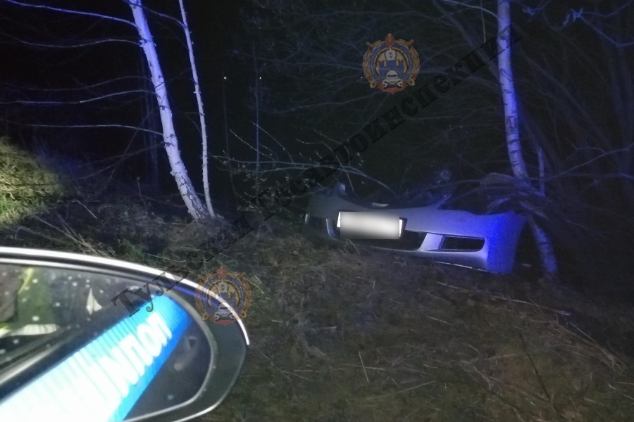 Пьяный водитель Honda слетел в кювет в Кимовском районе и попал в больницу