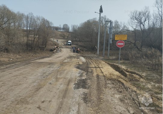 Мост в тульской деревне Григорьевское освободился от воды
