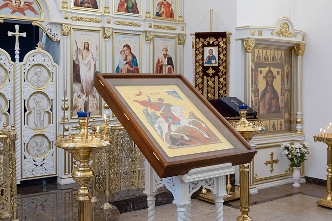 Миляев передал тульскому храму икону святого Георгия Победоносца