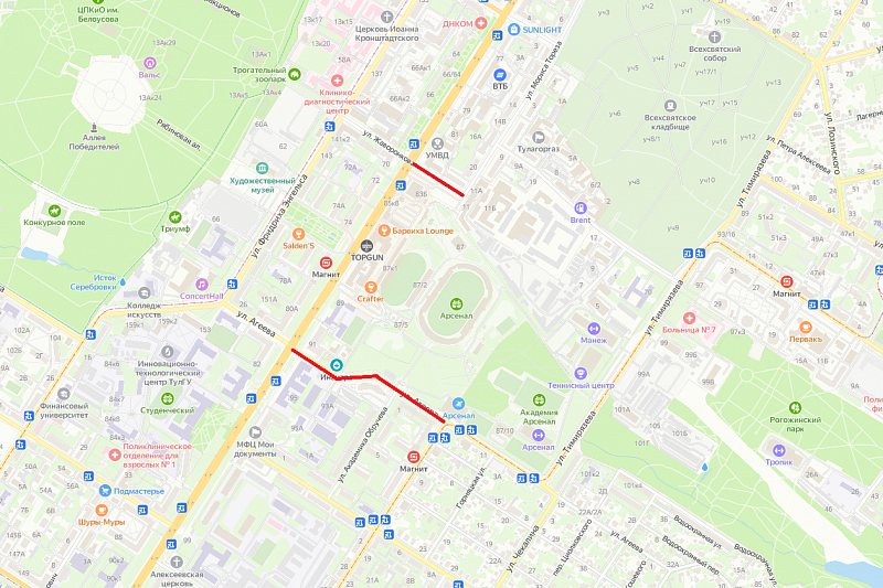 Где ограничат движение авто в Туле 8 апреля / администрация города